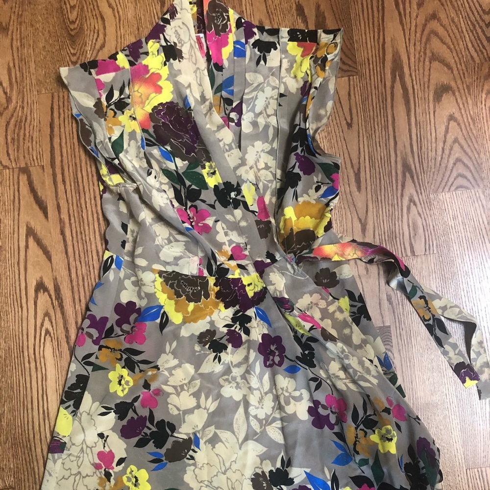 Anthropologie wrap dress silk -new!